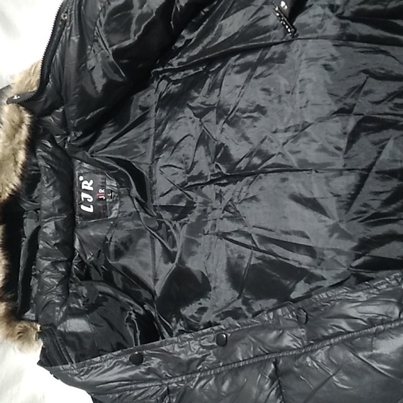 RARE! LJR JR Puffer Coat Zip/Snap Button Closure Sz.L - Picture 13 of 15